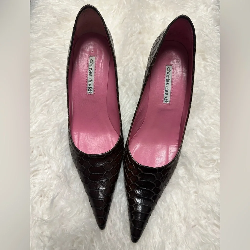 Charles David “Loyal” Snakeskin Heels - Picture 7 of 7